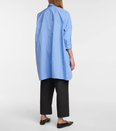 Shop Co Essentials Tton-blend Shirt In 蓝色