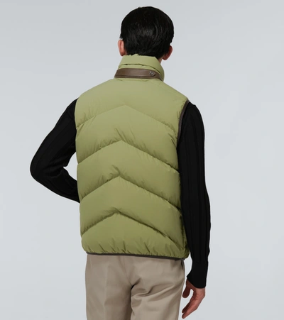 Shop Tom Ford Parachute Down Gilet In Green