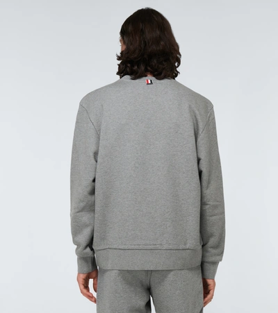 Shop Thom Browne Diagonal Striped Sweatshirt In Grey