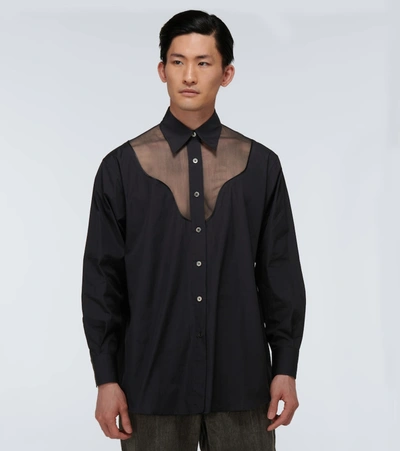 Shop Our Legacy Lend Long-sleeved Cotton Shirt In Black