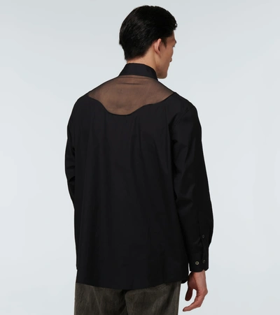 Shop Our Legacy Lend Long-sleeved Cotton Shirt In Black