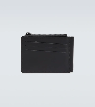 Shop Maison Margiela Money Clip Leather Wallet In Black