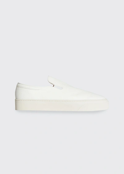 Shop The Row Marie H Tonal Slip-on Sneakers In Ivory Ivory