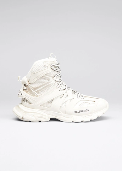 Shop Balenciaga Track Hike Caged Chunky High-top Sneakers In Full Beige