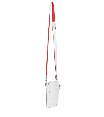 Shop Christian Louboutin Loubilab Phone Pouch Crossbody Bag In White