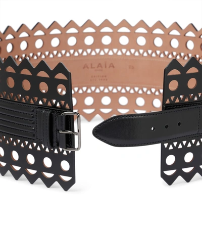 Shop Alaïa Leather Corset Belt In Black