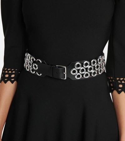 Shop Alaïa Embellished Leather Belt In Black