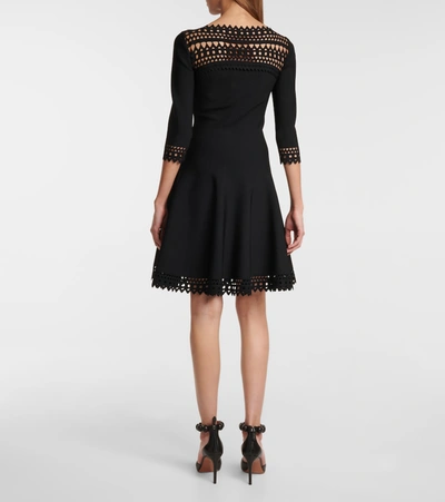 Shop Alaïa Edition 2006 Cutout Stretch-jersey Minidress In Black