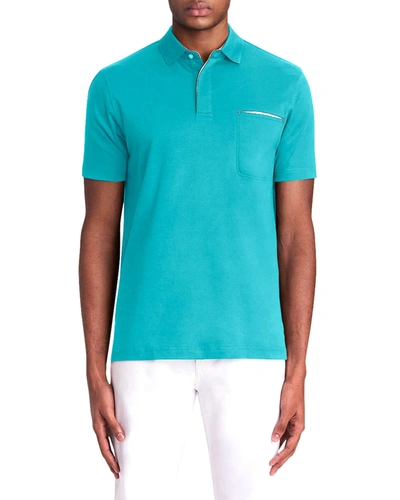 Shop Bugatchi Men's Pima Cotton Polo Shirt In Menthol