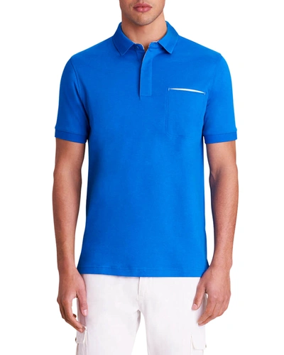 Shop Bugatchi Men's Pima Cotton Polo Shirt In Classic Blue