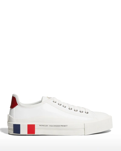 Shop Moncler Men's Glissiere Tricolor Vulcanized Low-top Sneakers In Miscellaneous