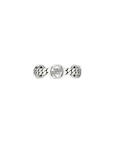 Gucci Interlocking-g Extra-small Ring In Silver