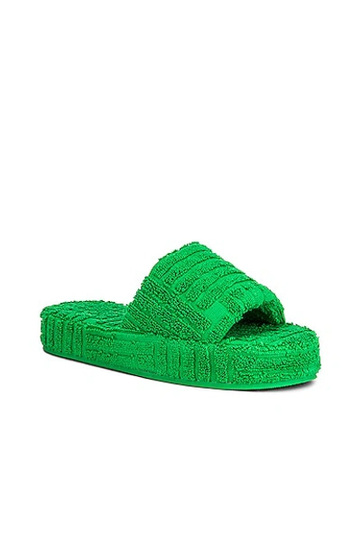 Shop Bottega Veneta Sponge Resort Slides In Grass