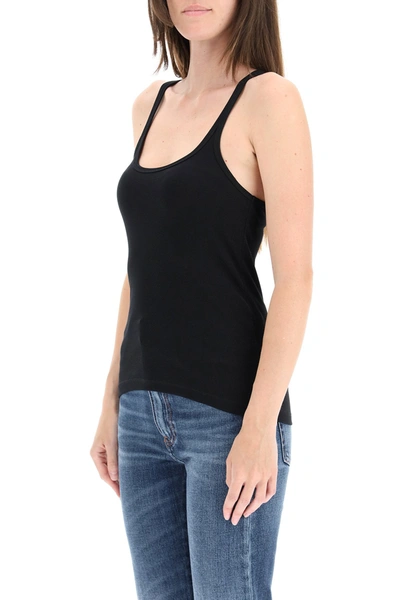 Shop Totême Toteme Cotton Tank Top In Black