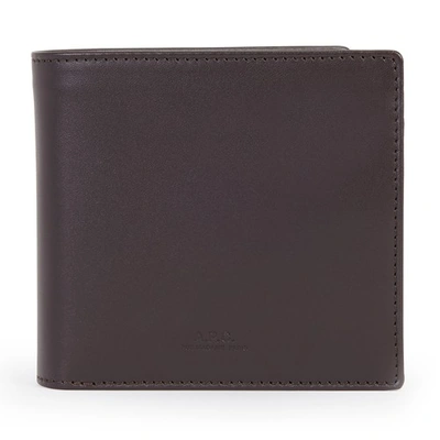 Shop Apc London Wallet In Dark Brown