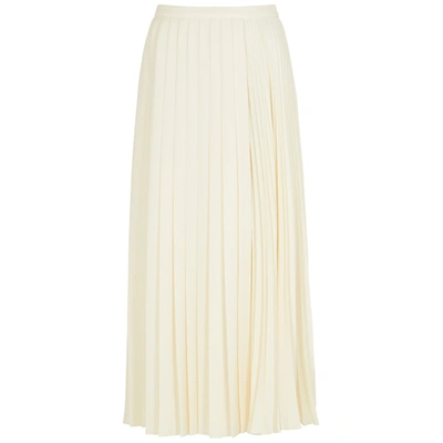 Shop Valentino Ivory Pleated Cady Midi Skirt