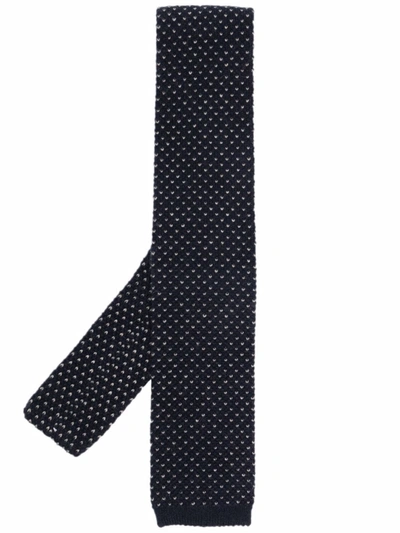 Brunello Cucinelli Woven Straight-edge Tie In Blue