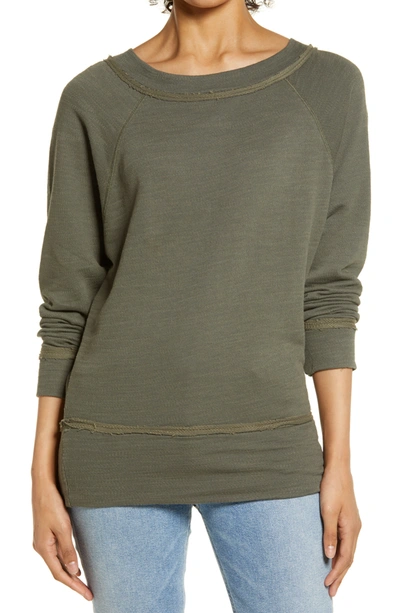Caslon dolman sleeve cotton blend pullover clearance