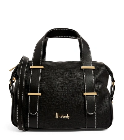 Shop Harrods Rylett Top-handle Barrel Bag In Black