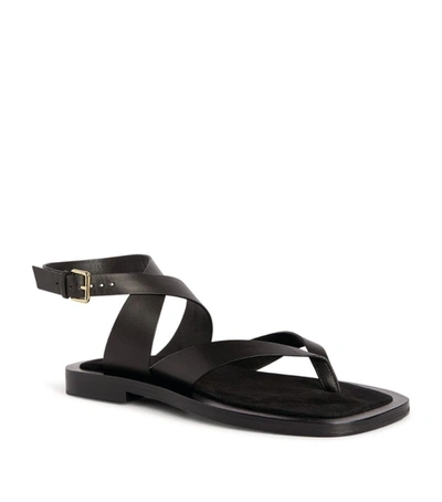 Shop A.emery Leather Dylan Sandals In Black