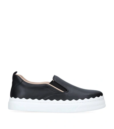 Shop Chloé Lauren Slip-on Sneakers In Black
