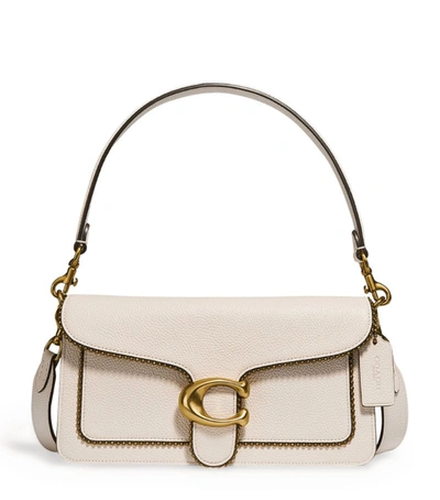 Shop Coach Leather Tabby 26 Shoulder Bag With Beadchain In White