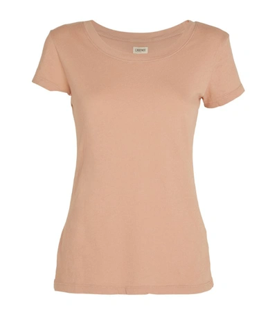 Shop L Agence Cotton Cory T-shirt In Pink