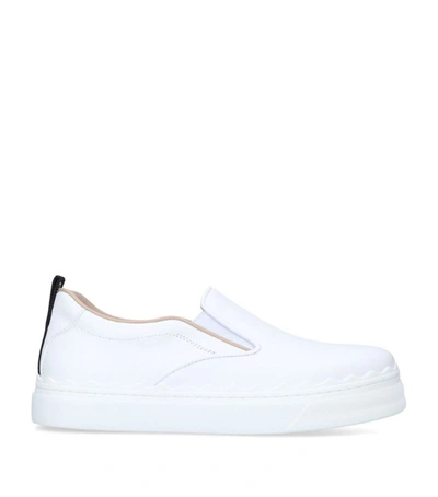 Shop Chloé Lauren Slip-on Sneakers In White