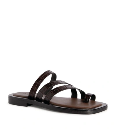 Shop A.emery Leather Liam Sandals In Brown