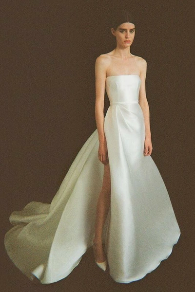 Shop Alex Perry Abigail Silk Strapless Bridal Gown