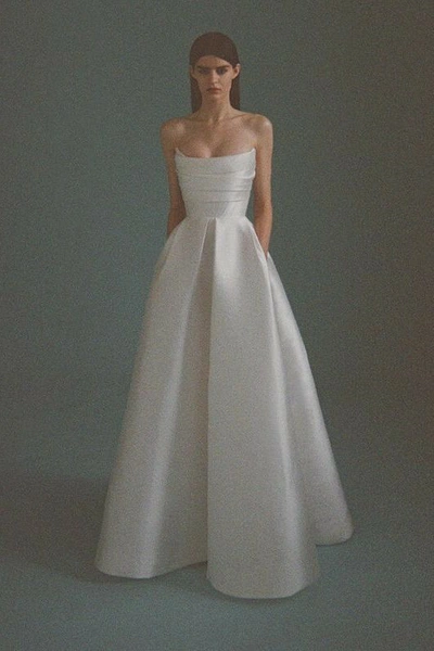 Shop Alex Perry Isobel Silk Strapless Bridal Gown