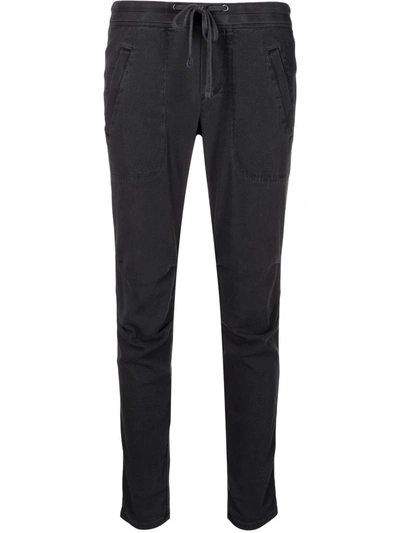 Shop James Perse Cropped Skinny Trousers In Grey