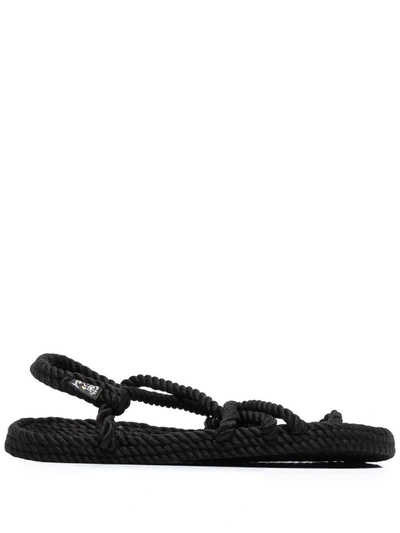 Shop Nomadic State Of Mind Rope-detail Woven Sandals In Black