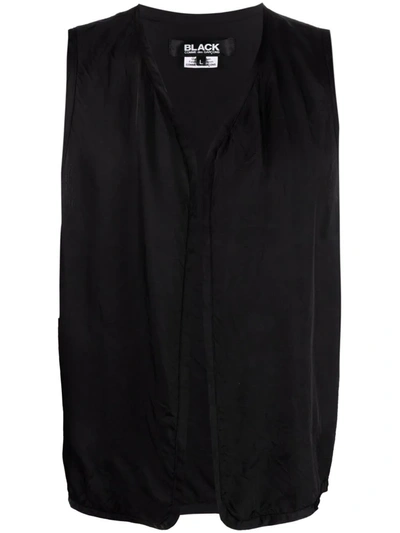 Shop Black Comme Des Garçons Logo-embroidered Gilet In Black