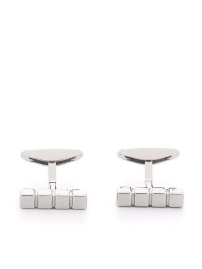 Shop Chopard Ice Cube Pure Cufflinks In Silver