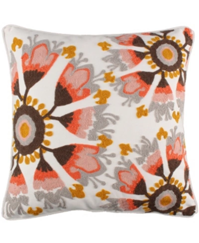 Shop Levtex Melina Tropical Crewel Medallion Decorative Pillow, 18" X 18" In Multi