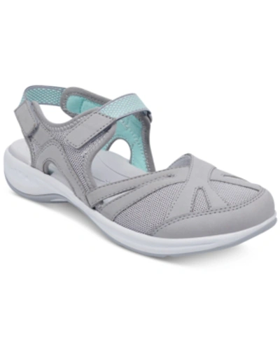 Easy Spirit Women's Esplash Closed Toe Hiking Sandals In Light Gray