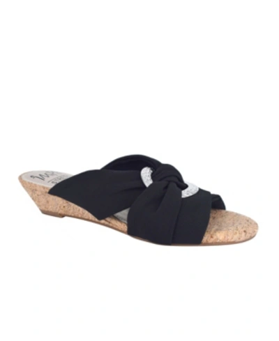 Shop Impo Women's Rexine Memory Foam Slide Sandal Women's Shoes In Black