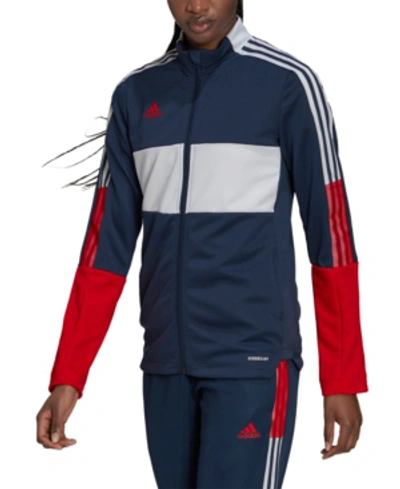 Shop Adidas Originals Adidas Women's Tiro21 Track Jacket In Crew Navy/vivid Red