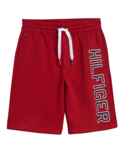 Shop Tommy Hilfiger Little Boys Graphic Knit Short In Open Red