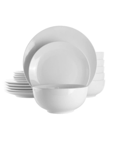 Shop Elama Luna Dinnerware Set Of 18 Pieces In White