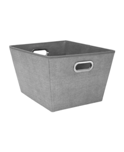 Shop Simplify Large Grommet Storage Bin In Gray
