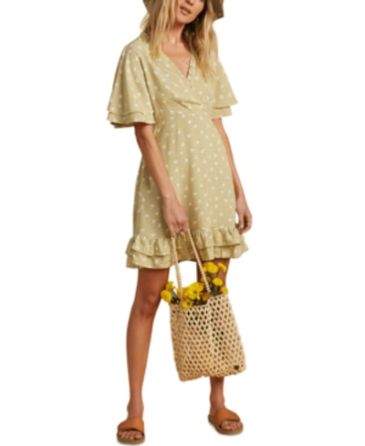 Shop Billabong X Salty Blonde Women's In Bloom Mini Dress In Matcha