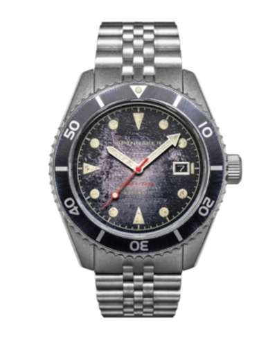 Shop Spinnaker Men's Wreck Automatic Solid Stainless Steel Bracelet Watch, 44mm In Barnacle Black