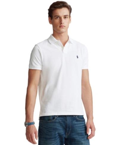 Shop Polo Ralph Lauren Men's Custom Slim Fit Mesh Polo In White