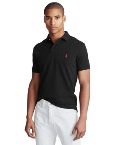Shop Polo Ralph Lauren Men's Custom Slim Fit Mesh Polo In Polo Black