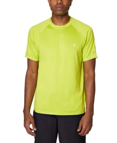Shop Spyder Men's Standard Short Sleeves Rashguard T-shirt In Lime