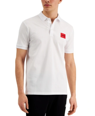 Shop Hugo Boss Men's Dereso212 Slim-fit Polo Shirt In White