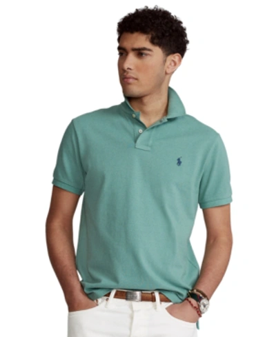 Shop Polo Ralph Lauren Men's Classic-fit Mesh Polo Shirt In Seafoam