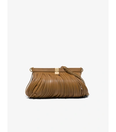 Shop Proenza Schouler Rolo Leather Frame Clutch In Brown